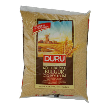 Bulgur Duru | Köftelik İnce Bulgur | Extra fein, für Çiğ Köfte & Salate | 2,5 kg DURU