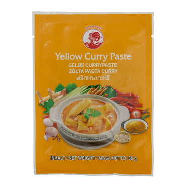 Currypaste Cock Brand | Yellow Curry Paste | Für thailändische Currys | 50 g COCK BRAND