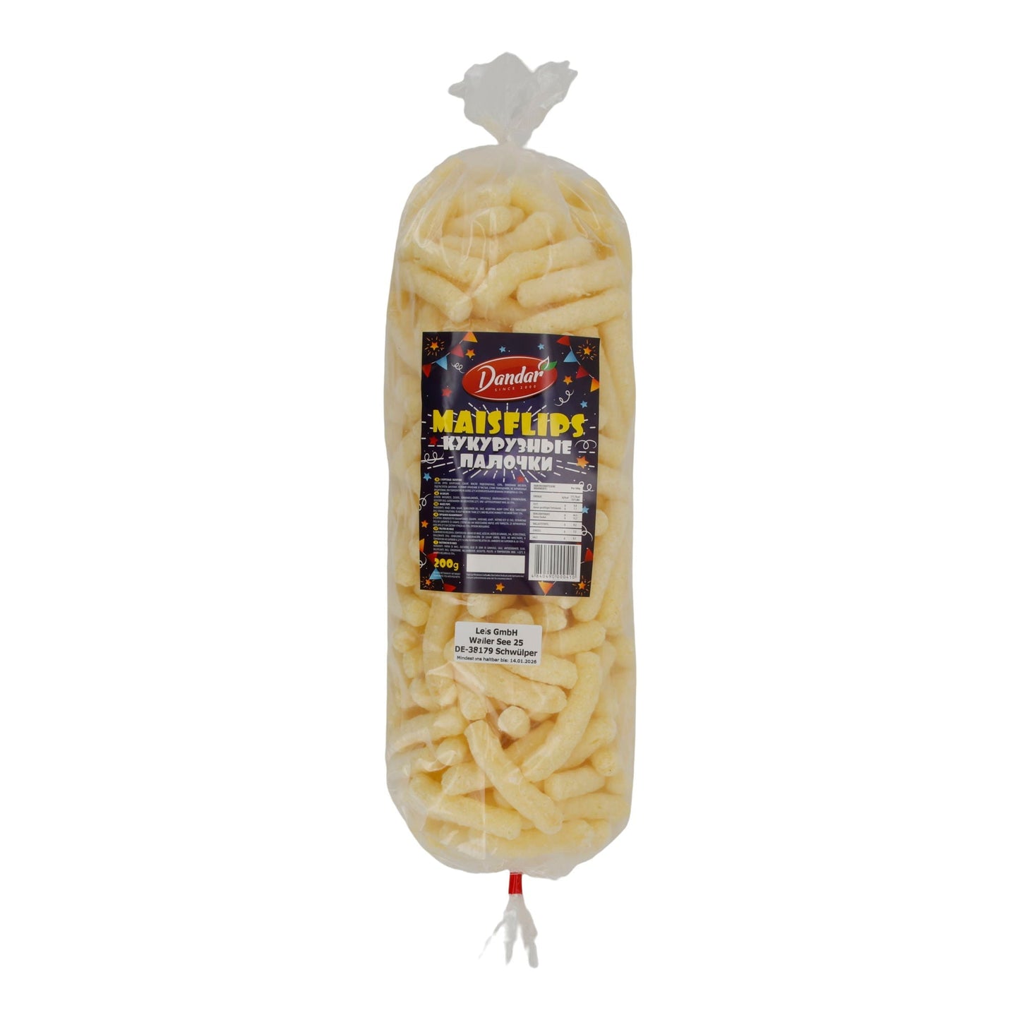Dandar | Maissticks | süß | knuspriger Maissnack | 200 g Konfetka