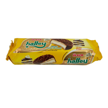 Doppelkekse Ülker | Kekse | Halley Muzlu, Mit Marshmallow-Bananenfüllung & Milchschokolade, 8 Stück 240g UELKER