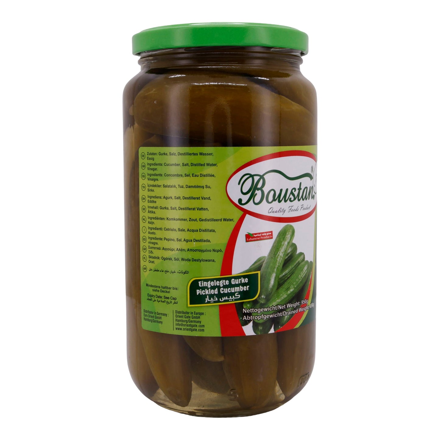 Boustan ingelegde augurken | Augurken | Vers ingelegd | 950 g