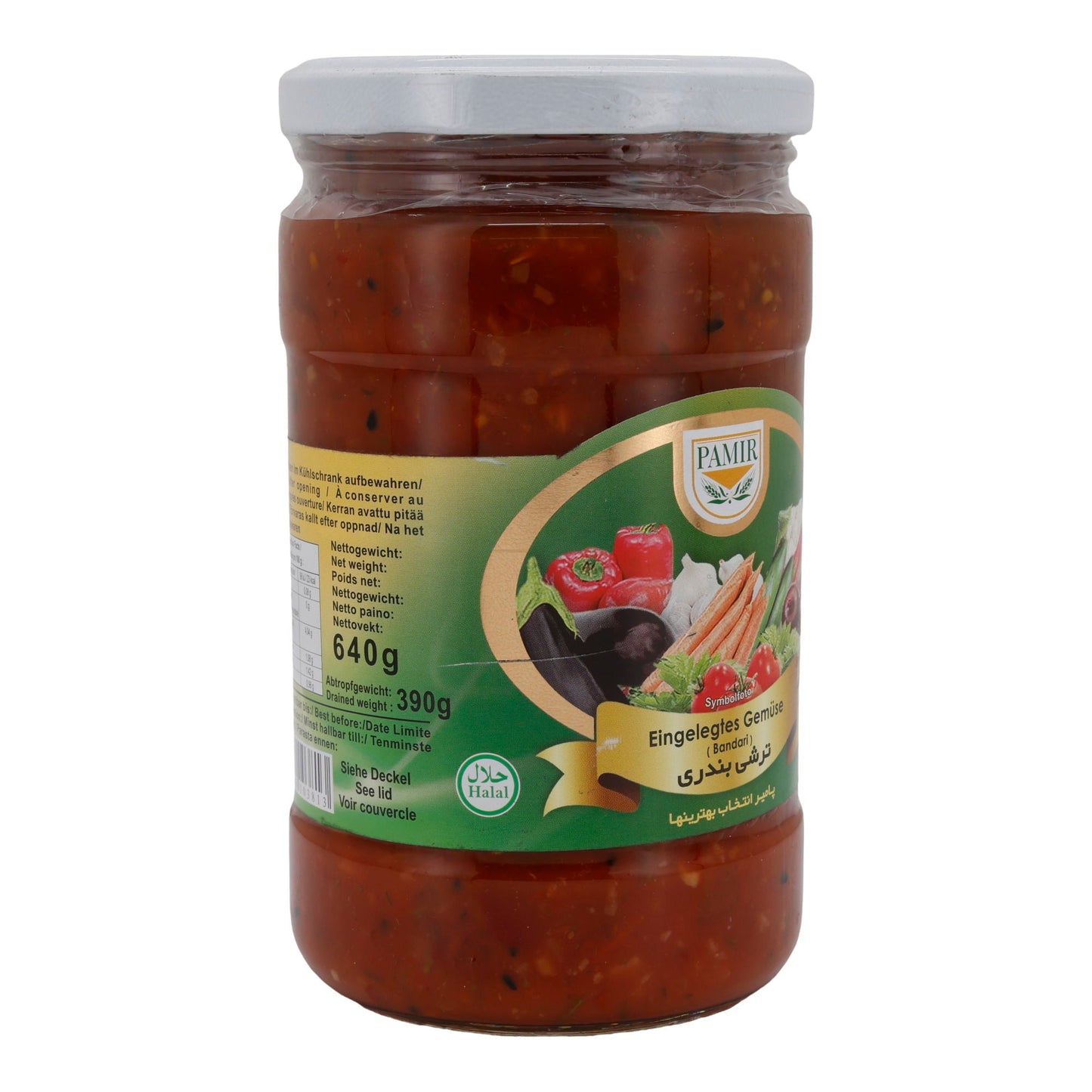 Eingelegtes Gemüse Pamir | Bandari | Traditionelle Würzmischung mit Gemüse und Gewürzen | 640g