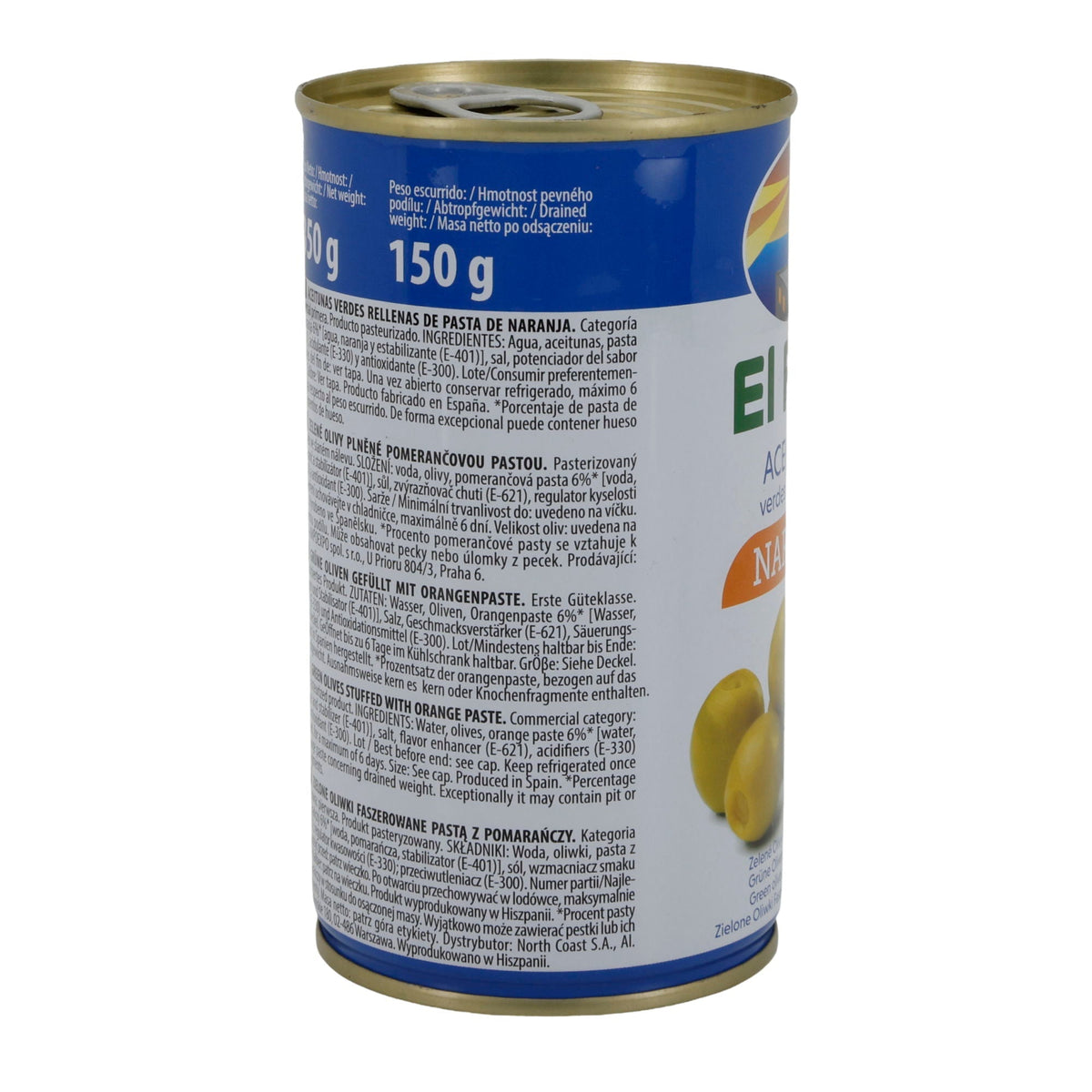 El Faro | Grüne Oliven gefüllt mit Orangenpaste | Fruchtig & Mediterran | 350 g / 150 g Abtropfgewicht Silca