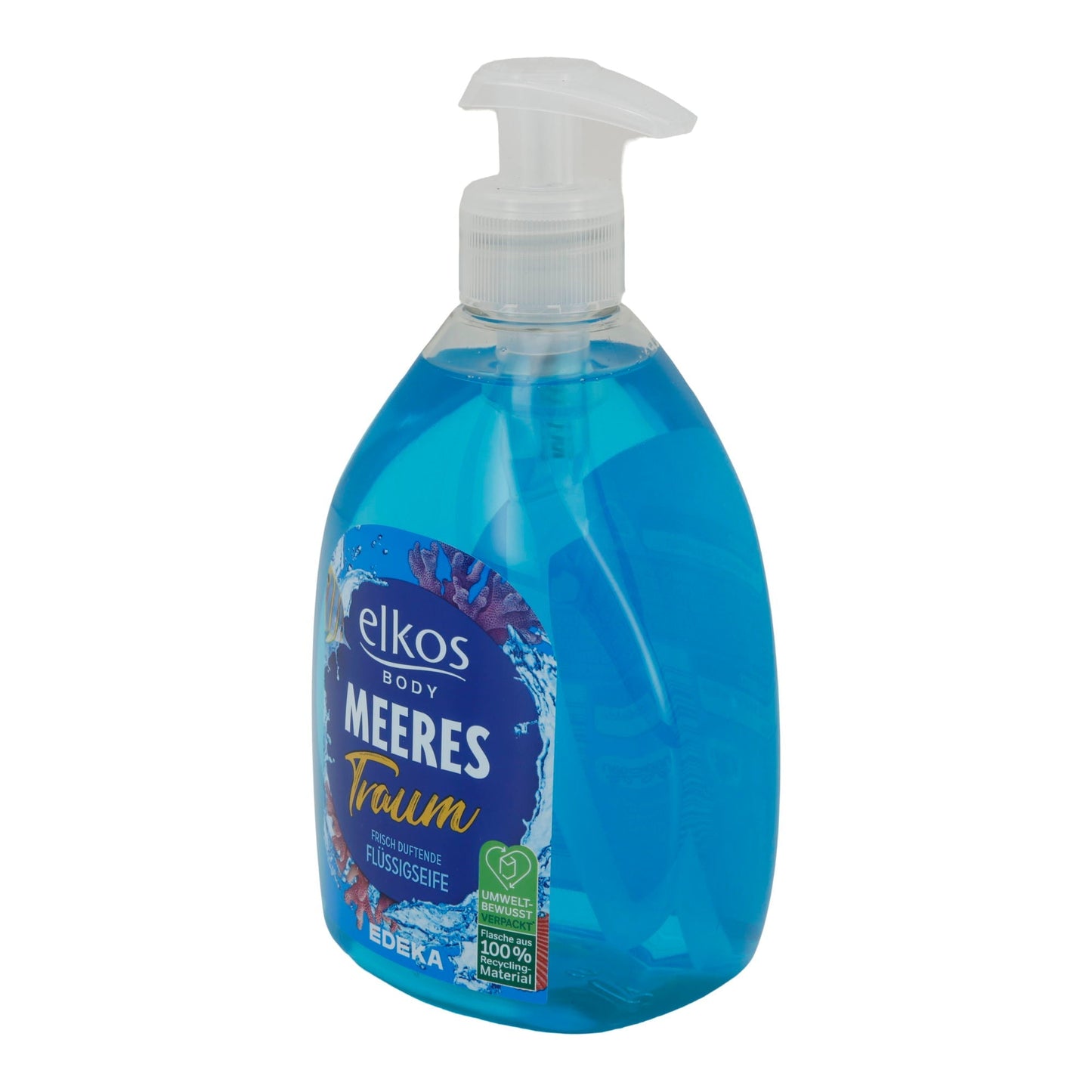 elkos Flüssigseife Meeres Traum | Frischer Duft & Meeresmineralien | pH-hautneutral | 500 ml