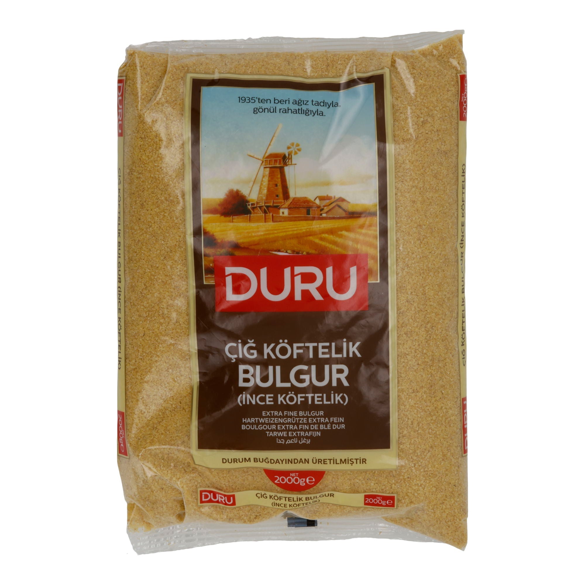 Extra feiner Bulgur Duru Çiğ Köftelik Bulgur | Getreide | für rohe Köfte | 2000 g - Taste Your World