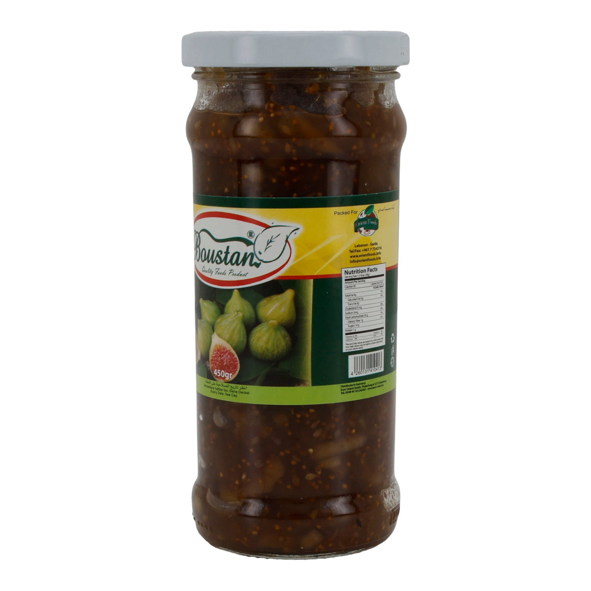 Feigenkonfitüre Boustan | Konfitüre | mit Nüssen | 450 g Glas BOUSTAN