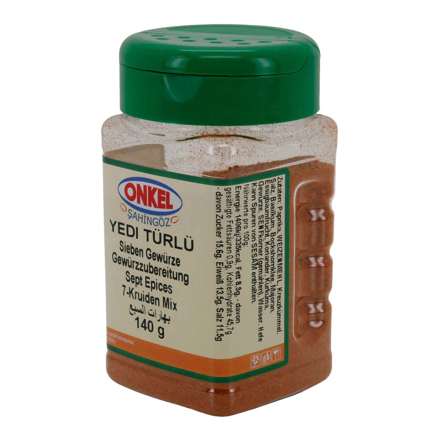 Gewürzmischung Onkel Yedi Türlü | Sieben Gewürze | Baharat Mix Orientalisch | 140 g