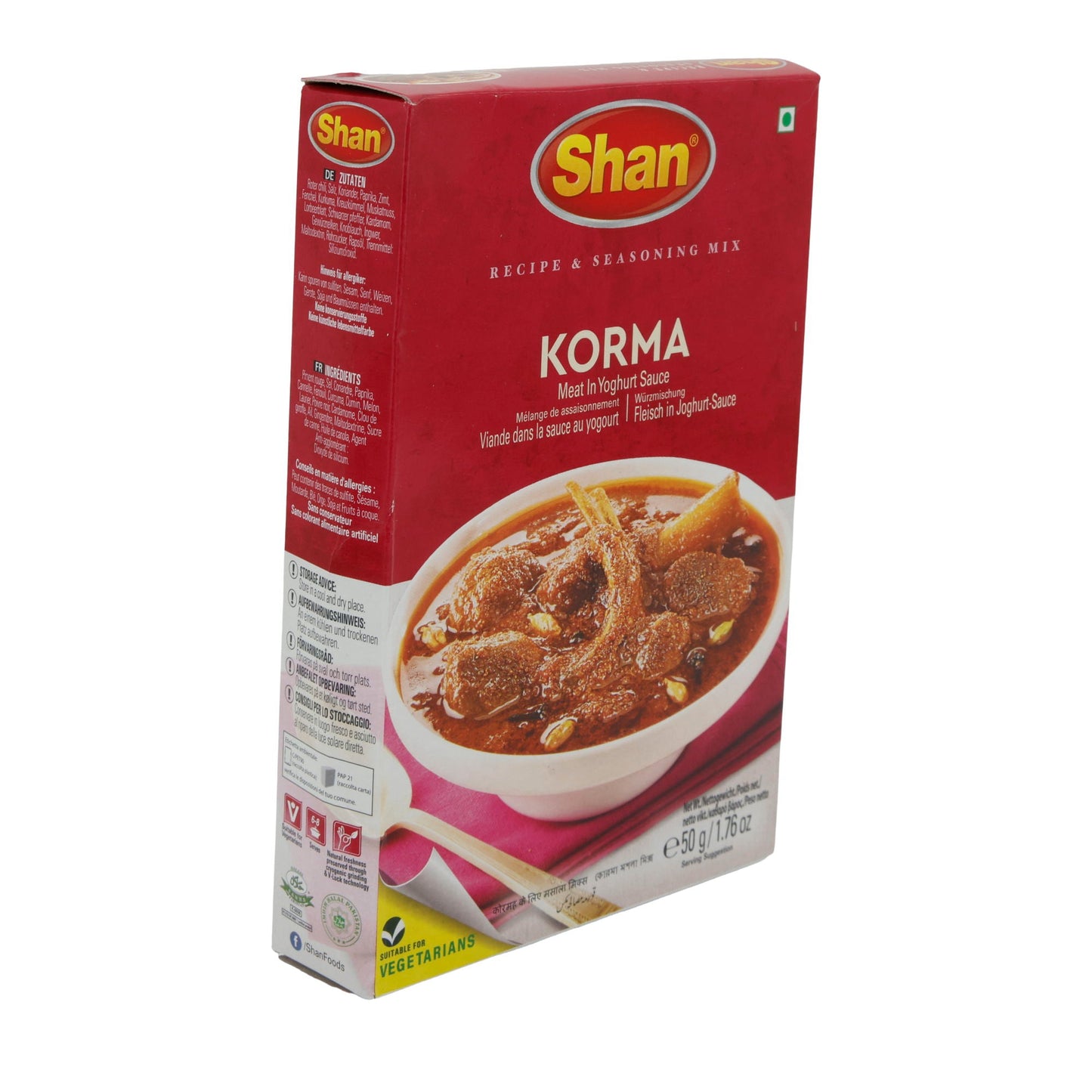 Miscela di spezie Shan | Korma | Per carne in salsa di yogurt | 50 g