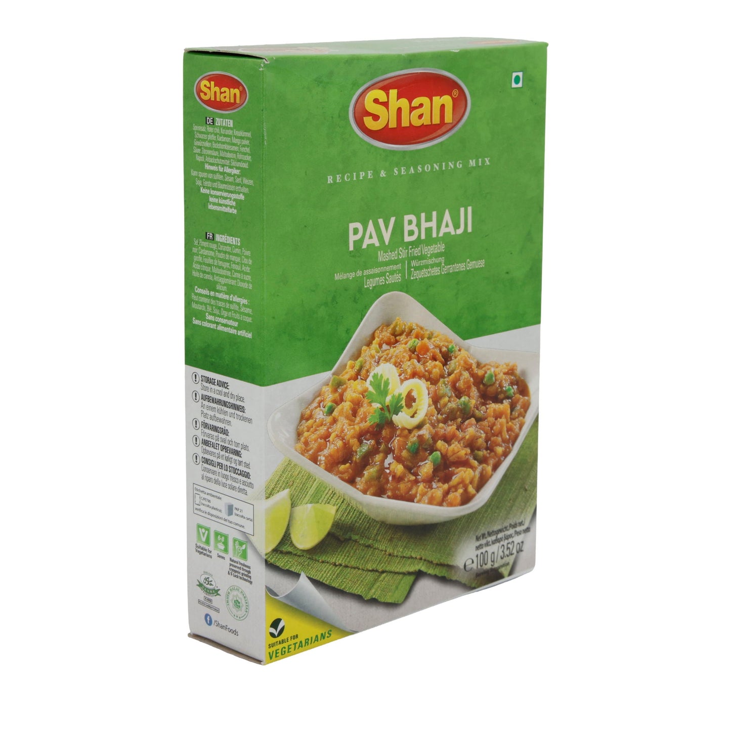 Kruidenmix Shan | Pav Bhaji | Voor geplette, gebakken groenten | 100 g