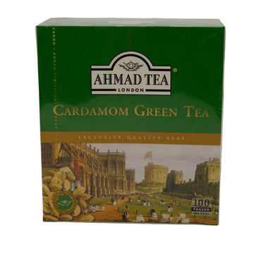 Grüntee Ahmad Tea | Cardamom Green Tea | Würzig-aromatisch mit Kardamom | 100 Teebeutel | 200g AHMAD TEA