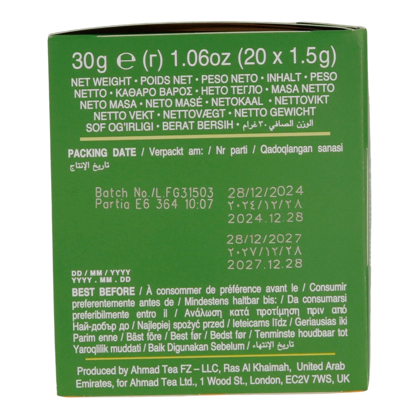 6x20er Alu t/b Mango e Litchi, Ahmad Tea