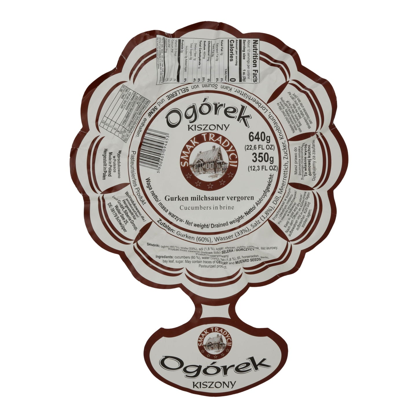 Gurken Smak Tradycji | In pekel | Kiszony (melkzuur gefermenteerd) | 640g