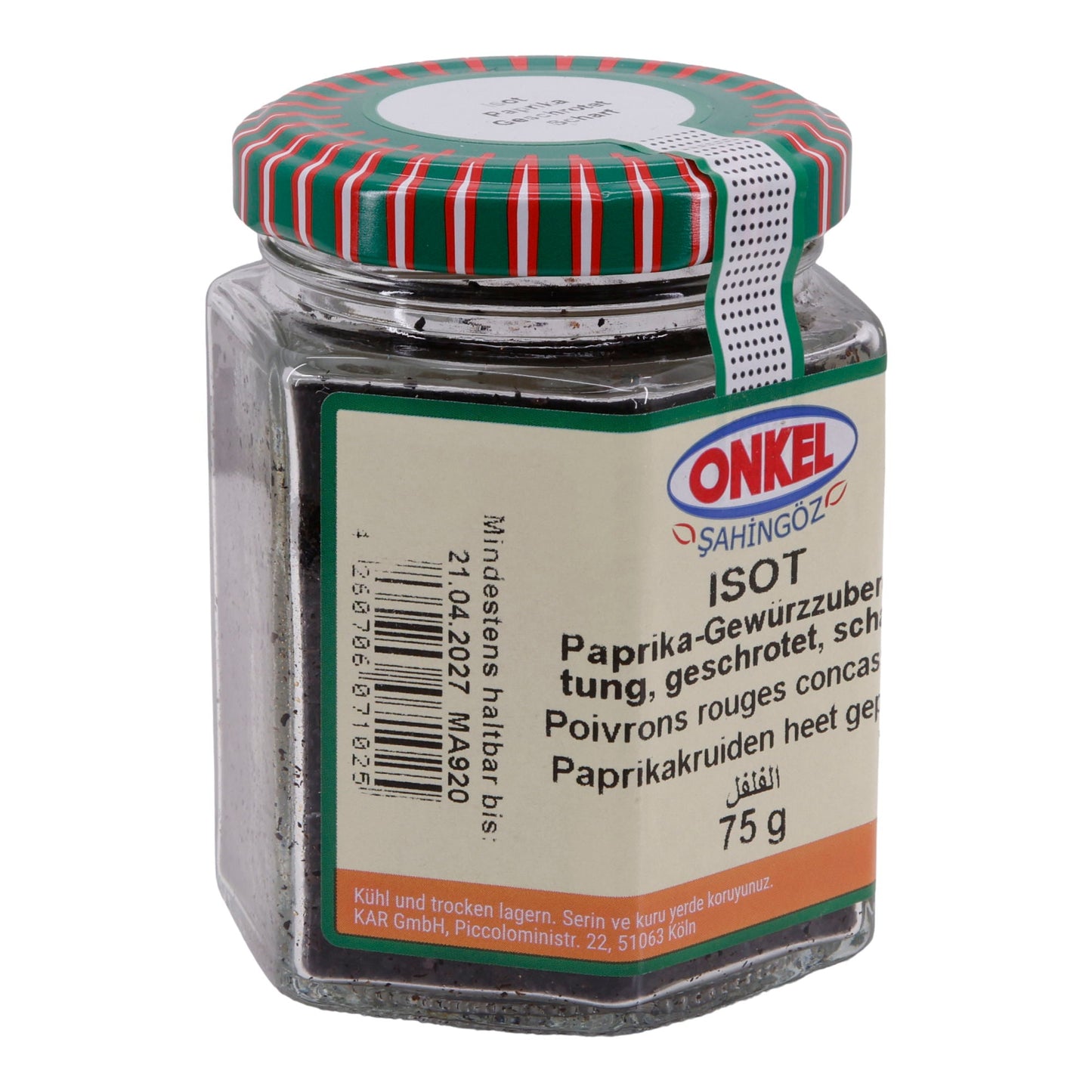 Isot Onkel Şahingöz | Paprika-Gewürzzubereitung | Geschrotet, scharf | 75 g