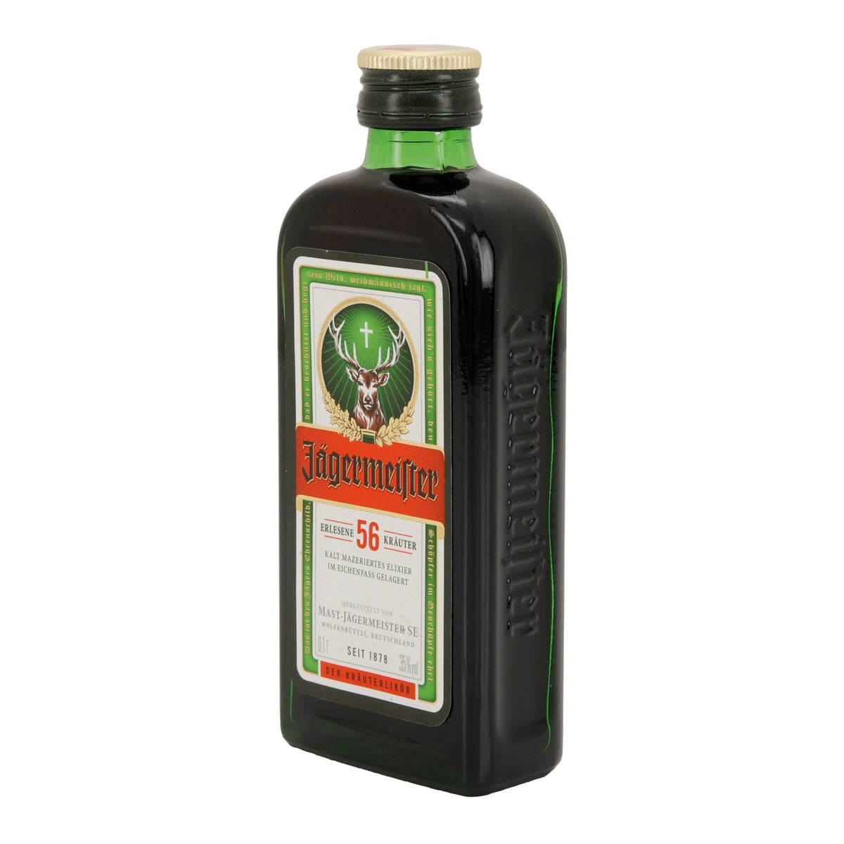 Jägermeister | Kräuterlikör | 56 Kräuter | 35 % vol | 100 ml Jägermeister