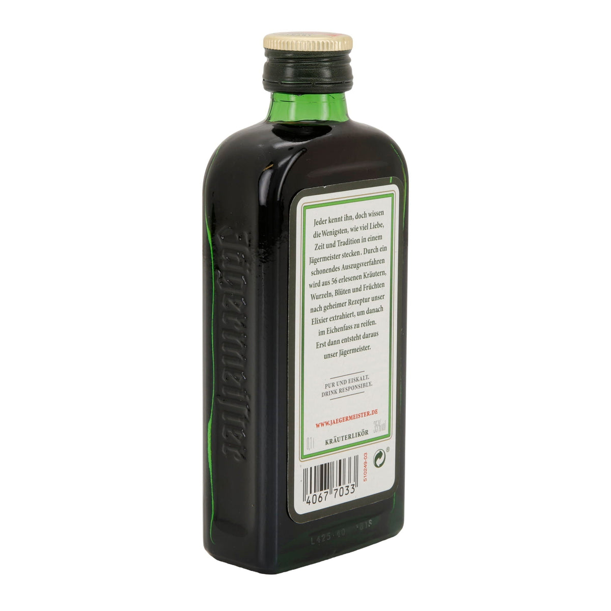 Jägermeister | Kräuterlikör | 56 Kräuter | 35 % vol | 100 ml Jägermeister
