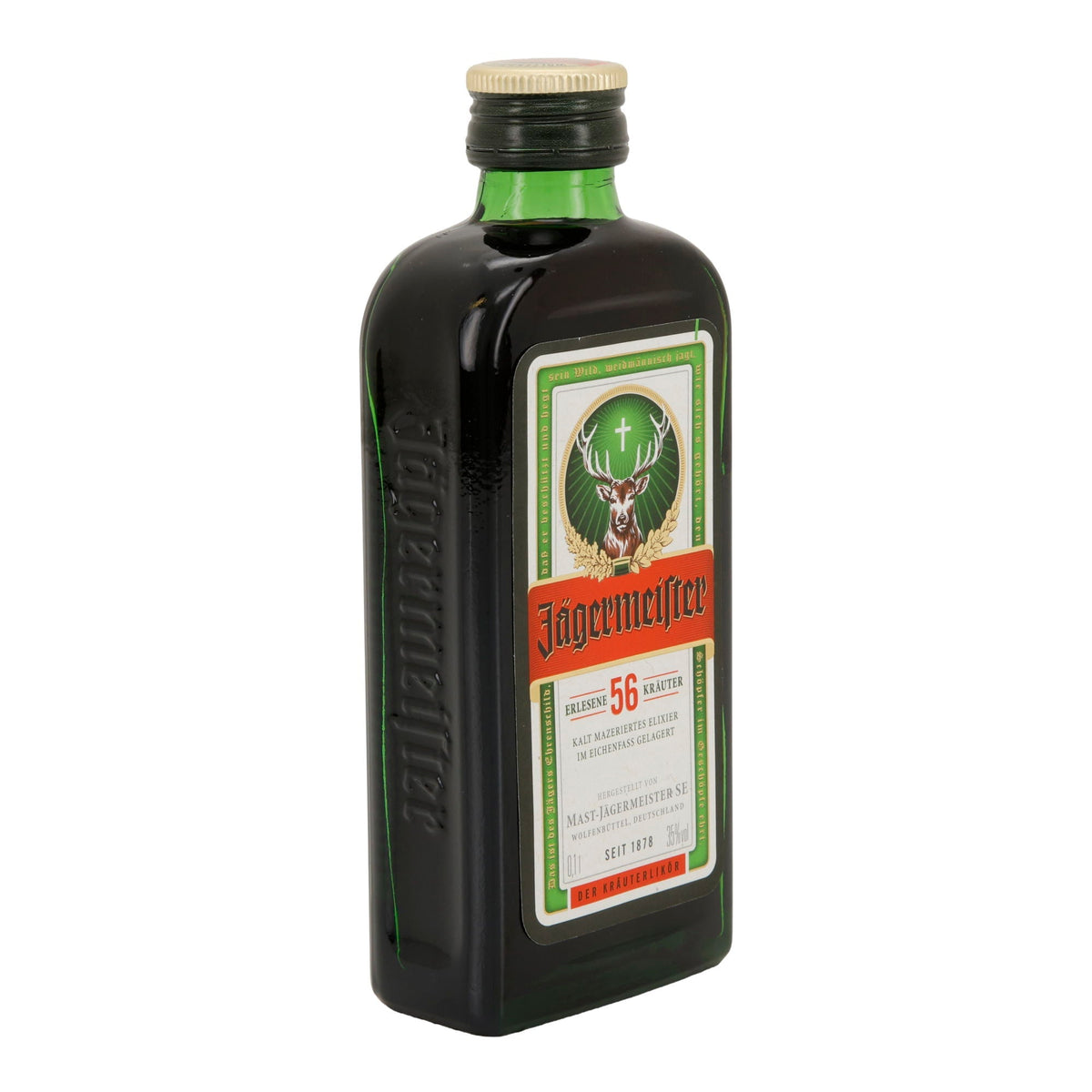 Jägermeister | Kräuterlikör | 56 Kräuter | 35 % vol | 100 ml Jägermeister