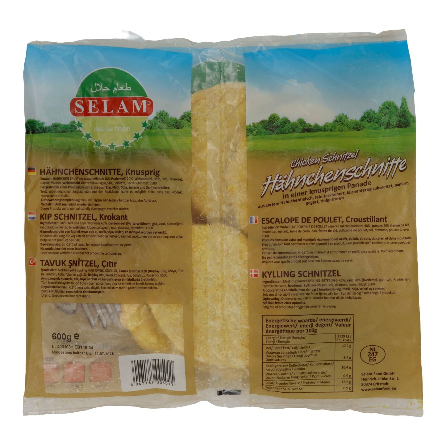 Kebab Selam | Adana Kebap | Halal, gewürzt, tiefgefroren | 600 g SELAM