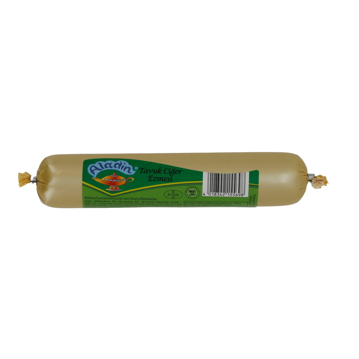 Leberwurst Aladin | Tavuk Ciger Ezmesi | Halal, Hähnchen mit Kartoffelstärke | 200g ALADIN