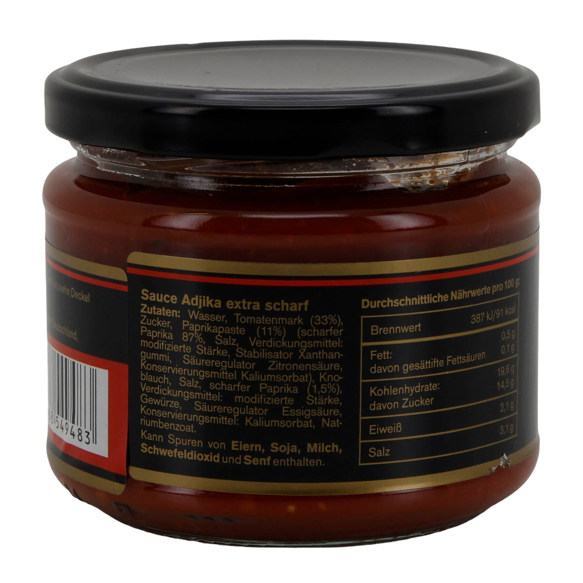Leis Adjika | extra scharfe Würzsauce | mit Chili & Knoblauch | 300 g LEIS