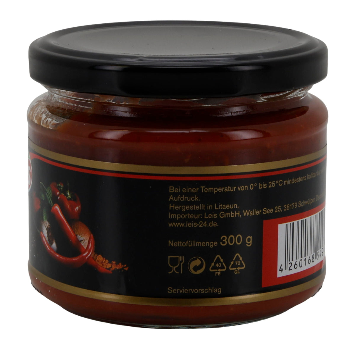 Leis Adjika | extra scharfe Würzsauce | mit Chili & Knoblauch | 300 g LEIS