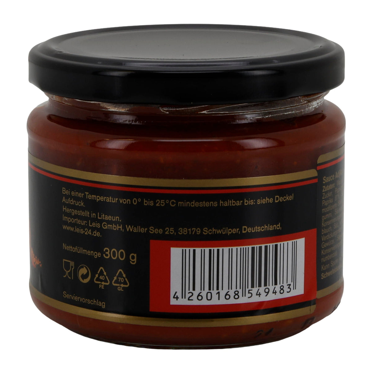 Leis Adjika | extra scharfe Würzsauce | mit Chili & Knoblauch | 300 g LEIS