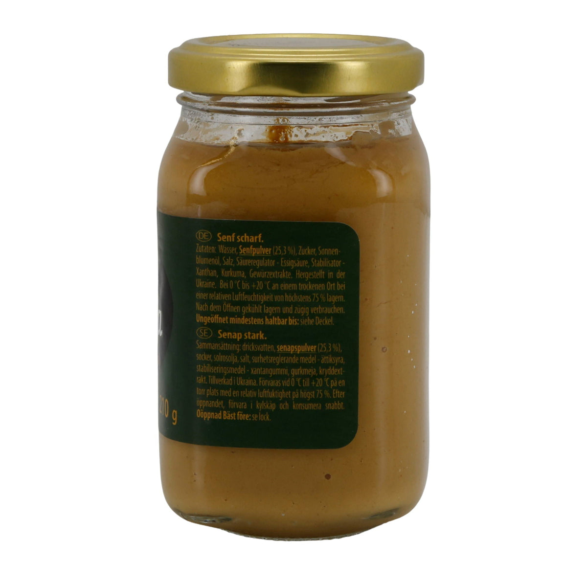 Leis Senf scharf | kräftiger Tafelsenf mit Gewürzen | 210 g Glas LEIS