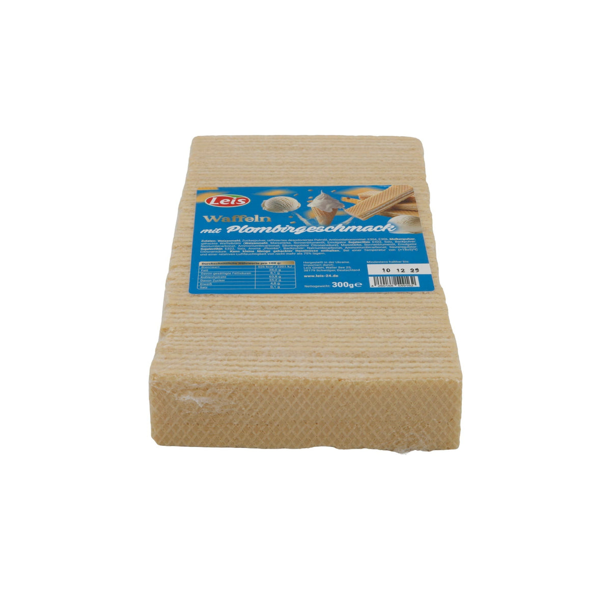 Leis Waffeln | mit Plombirgeschmack | knusprige Waffelschichten mit Cremefüllung | 300 g LEIS