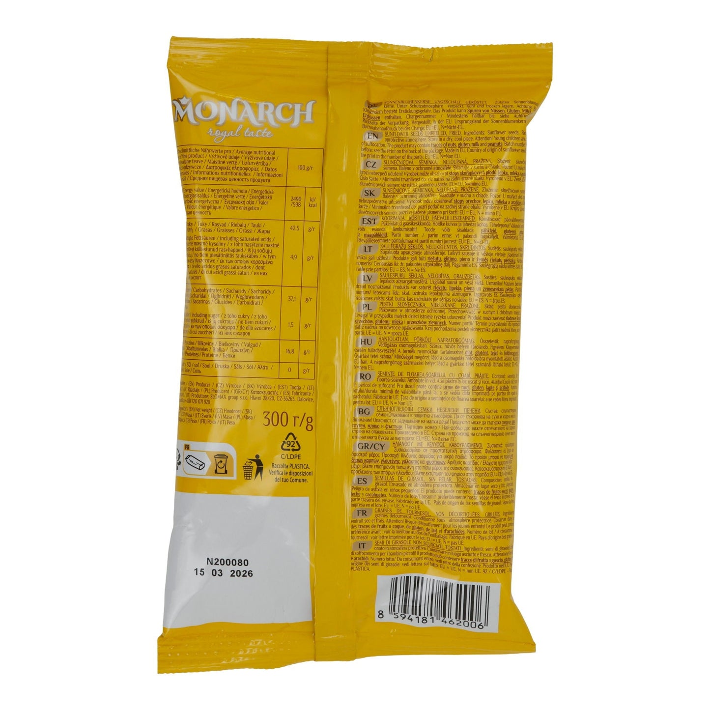 Monarch | Sonnenblumenkerne geröstet | Perfect Roast | 300 g