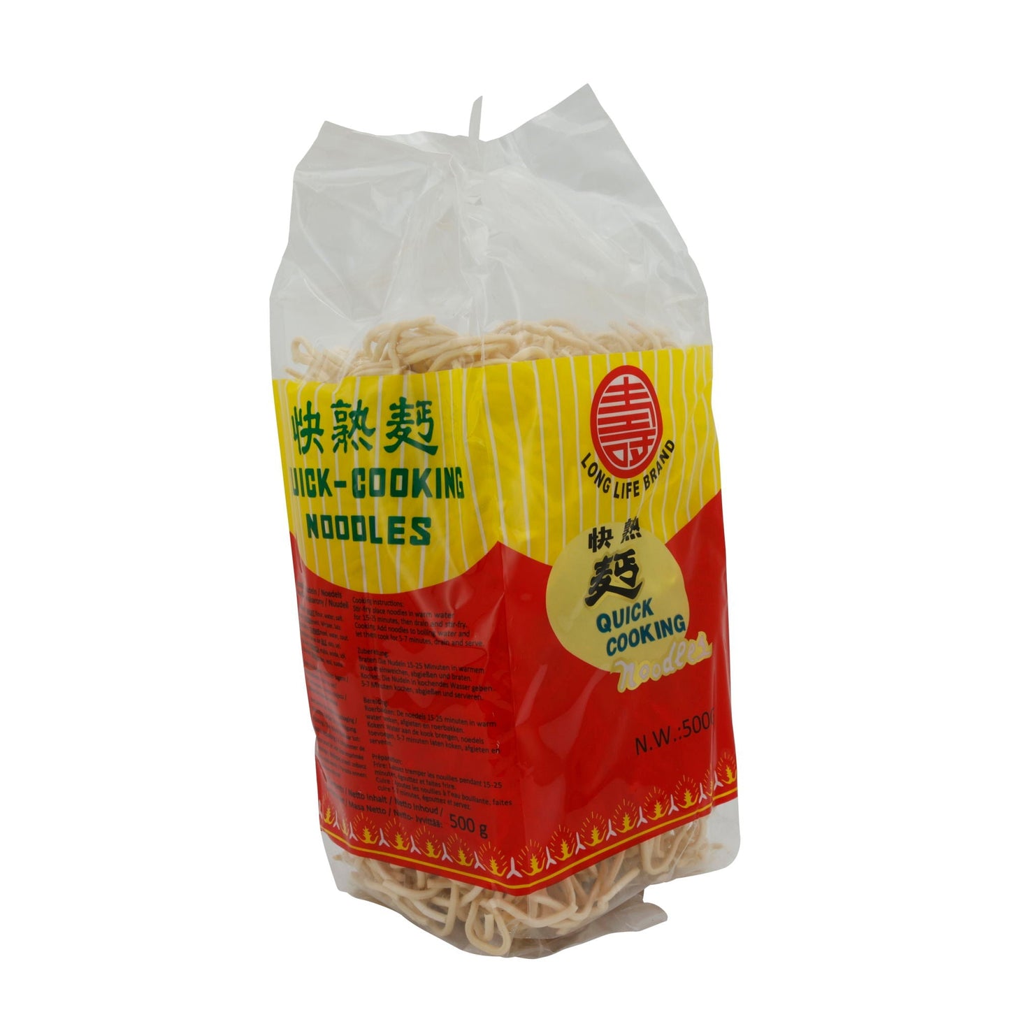 Nudeln Long Life Brand | Quick-Cooking | Traditionelle asiatische Eiernudeln | 500 g LONGLIFE