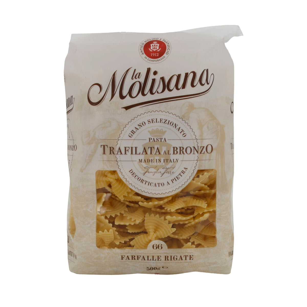 Pasta La Molisana | Farfalle Rigate N°66 | aus Hartweizengrieß | 500 g LA MOLISANA