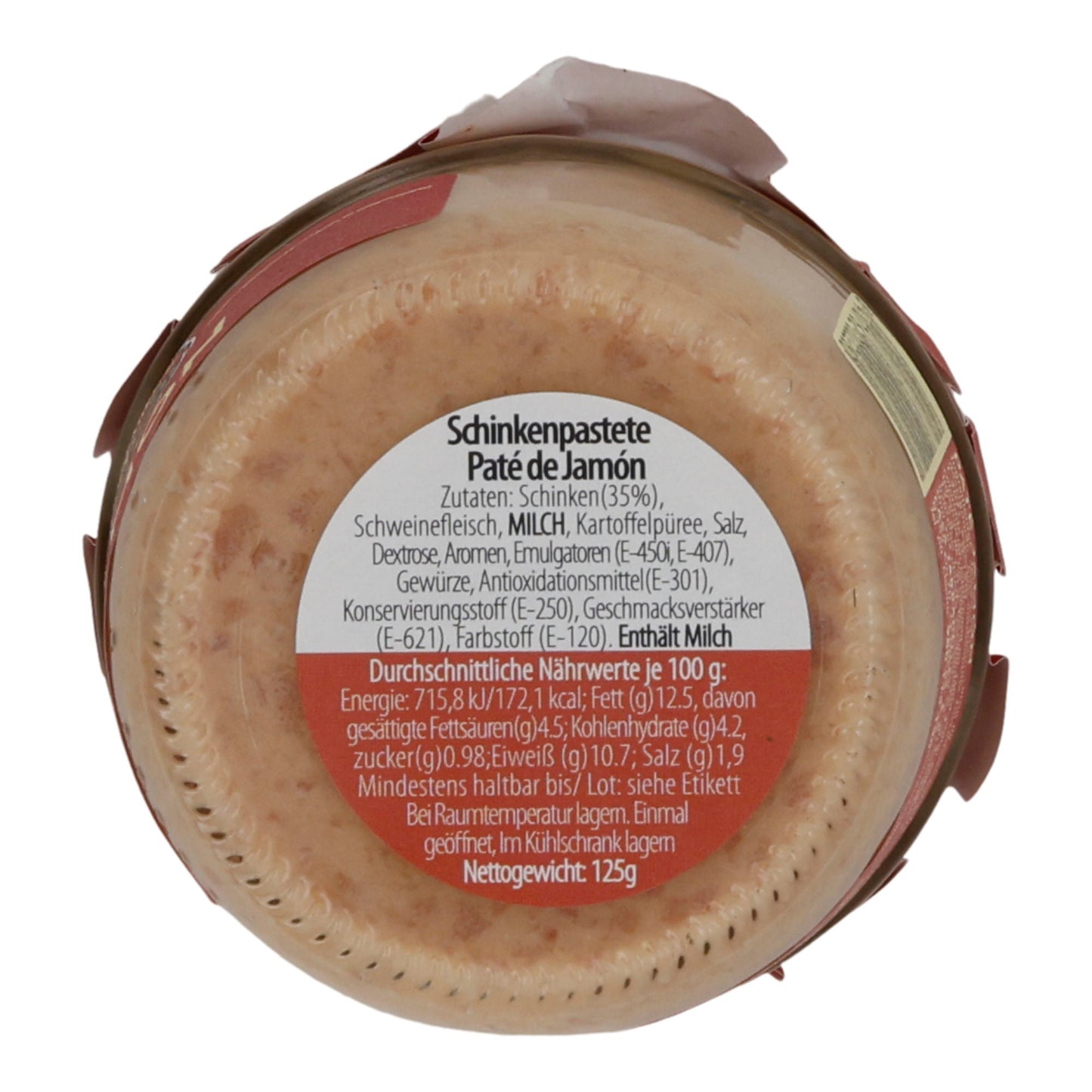 Paté Casa Tarradellas | Schinken-Aufstrich | glutenfrei & streichzart | 125g Glas Silca