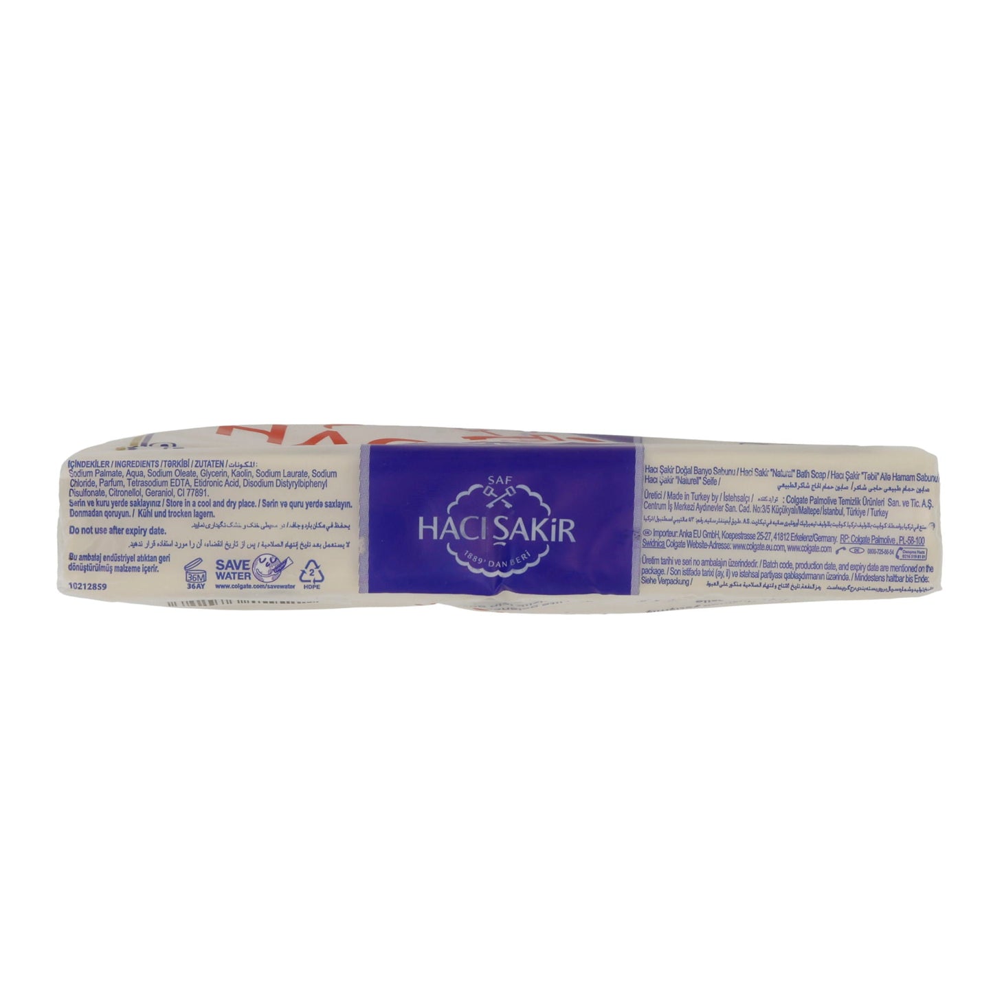 Sapone Naturale Puro Haci Şakir | Sapone Cura | Classico Turco | 4x150 g (600 g)