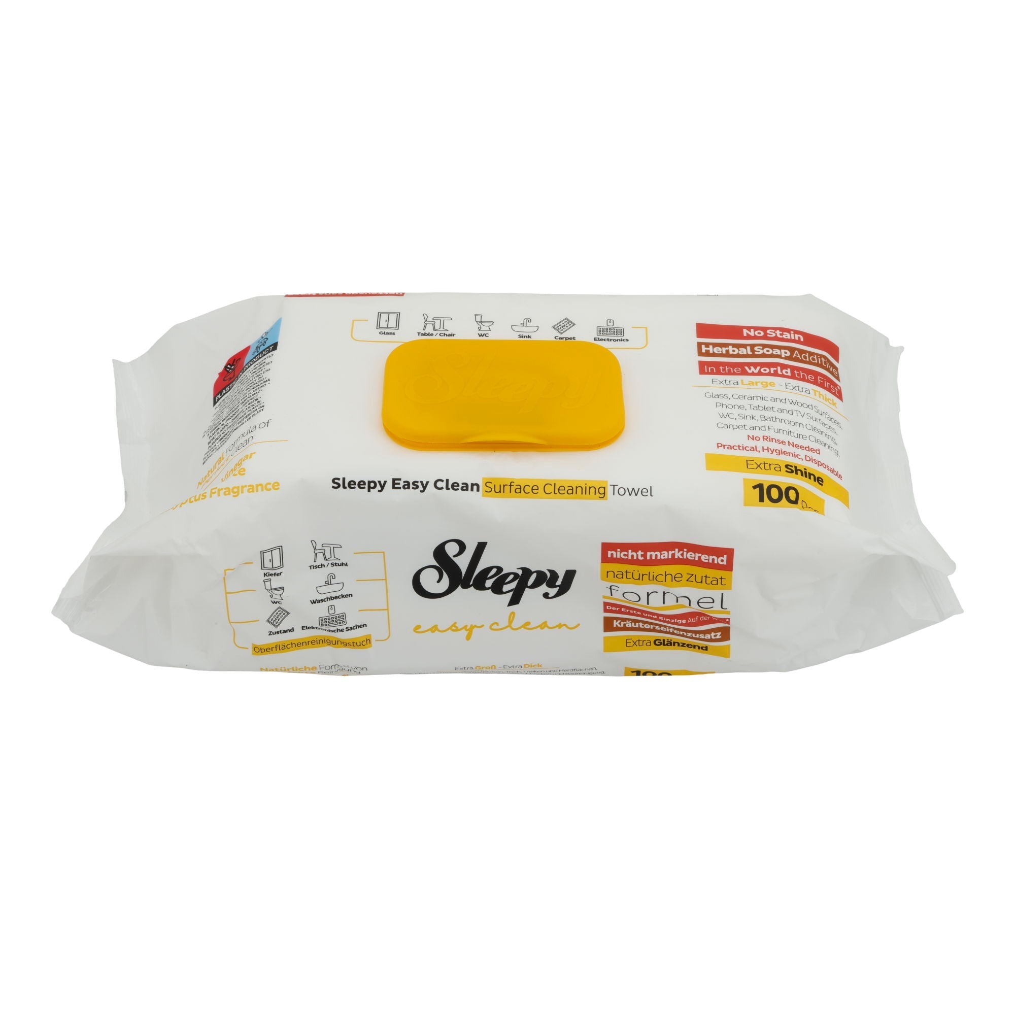 Reinigungstücher Sleepy Easy Clean | Feuchttücher für Oberflächen | Mit Kräuterseife | 100 Stück SLEEPY