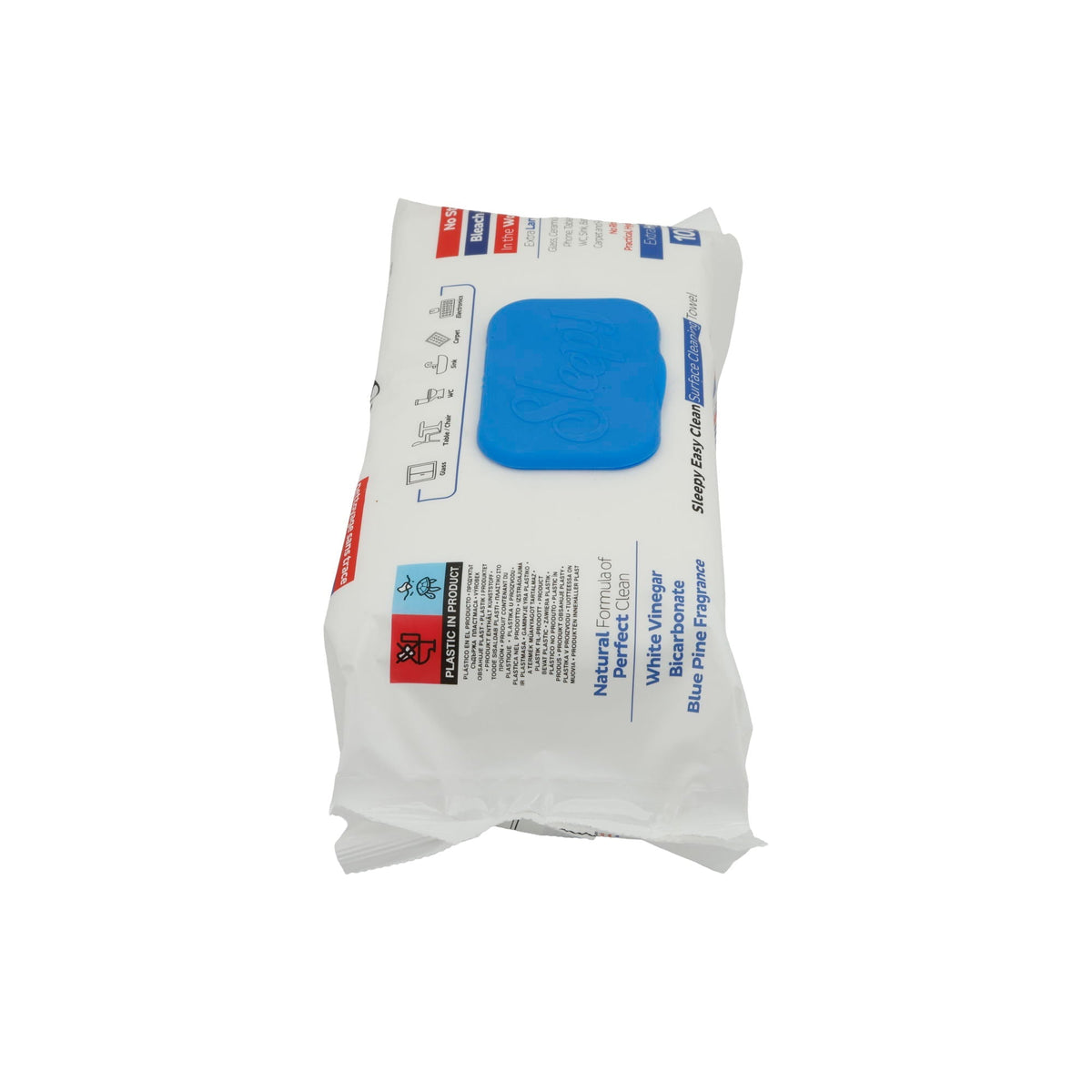 Reinigungstücher Sleepy Easy Clean | Feutchttücher für Oberflächen | Mit Essig & Blauer-Pinie-Duft | 100 Stück SLEEPY