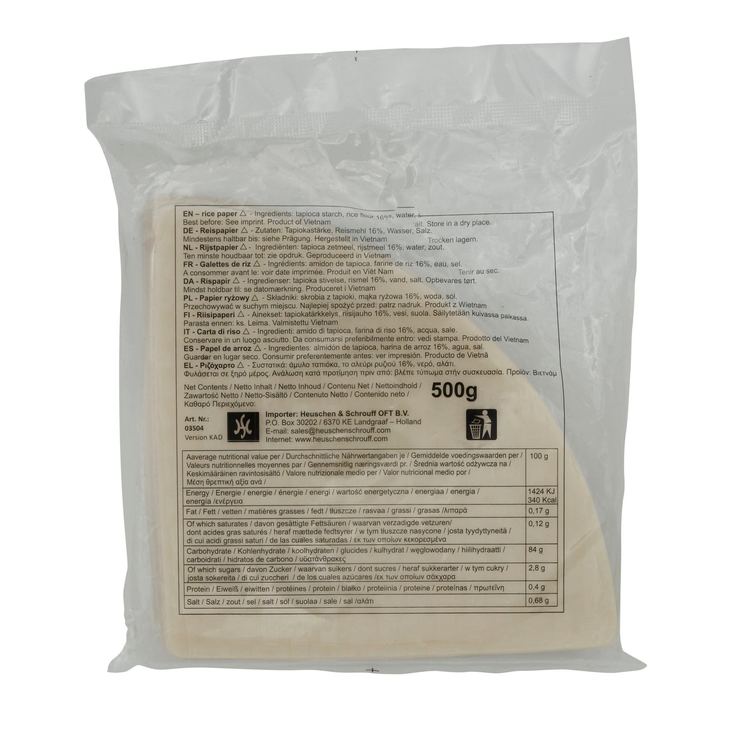 Reispapier Bánh Tráng | Dreieck | 500 g Packung THUONG HANG