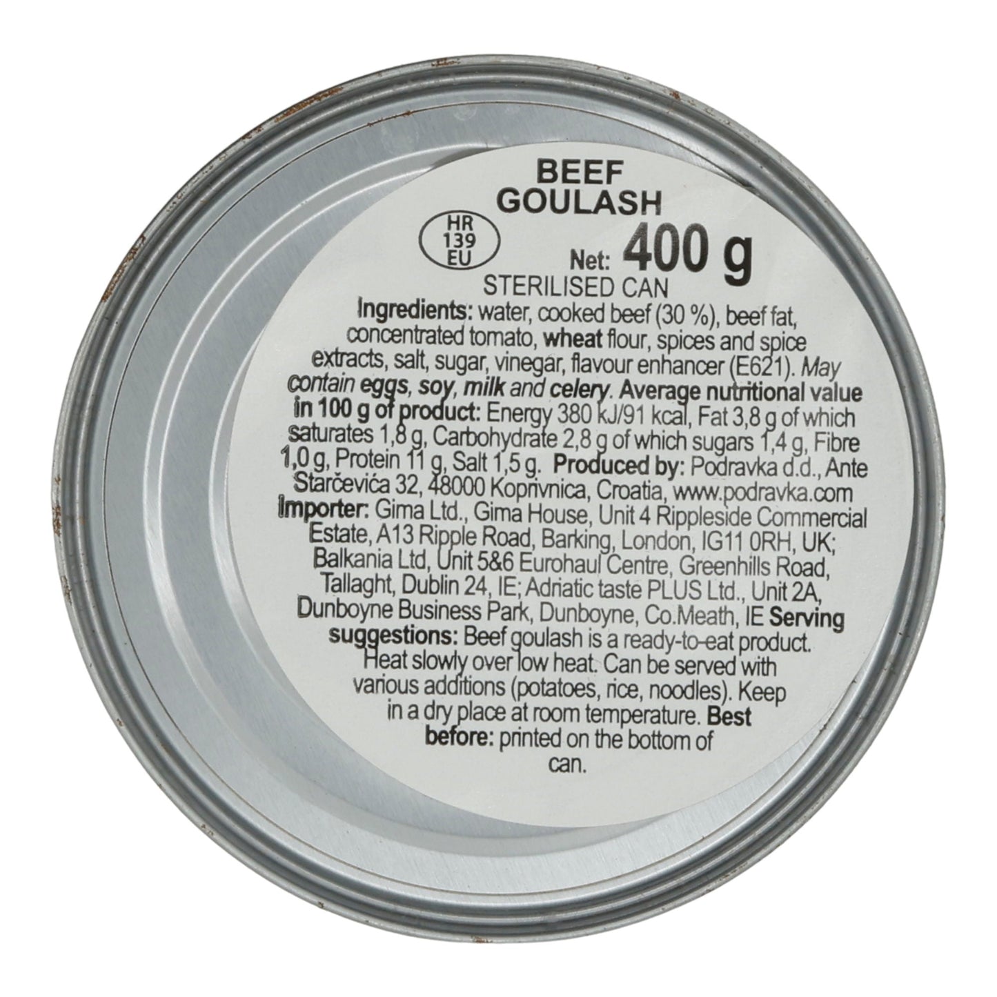 Spezzatino di manzo Podravka | Carne | Saporito, croato | 400 g