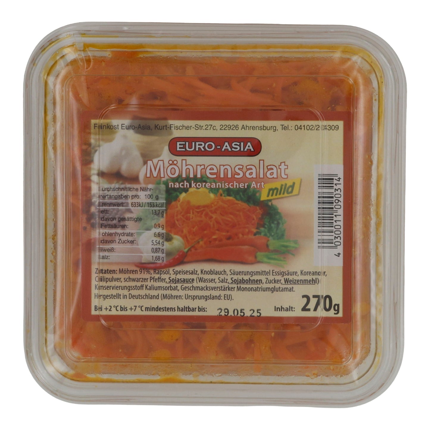 Salat Euro-Asia Möhrensalat | Nach koreanischer Art | Mild | 270 g MONOLITH
