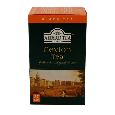 Schwarztee Ahmad Tea | Ceylon Tea | Goldene Farbe & aromatischer Geschmack | 20 Teebeutel | 40g AHMAD TEA