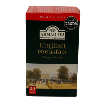 Schwarztee Ahmad Tea | English Breakfast | Klassischer Schwarzer Tee für den Frühstücksgenuss | 20 Teebeutel AHMAD TEA