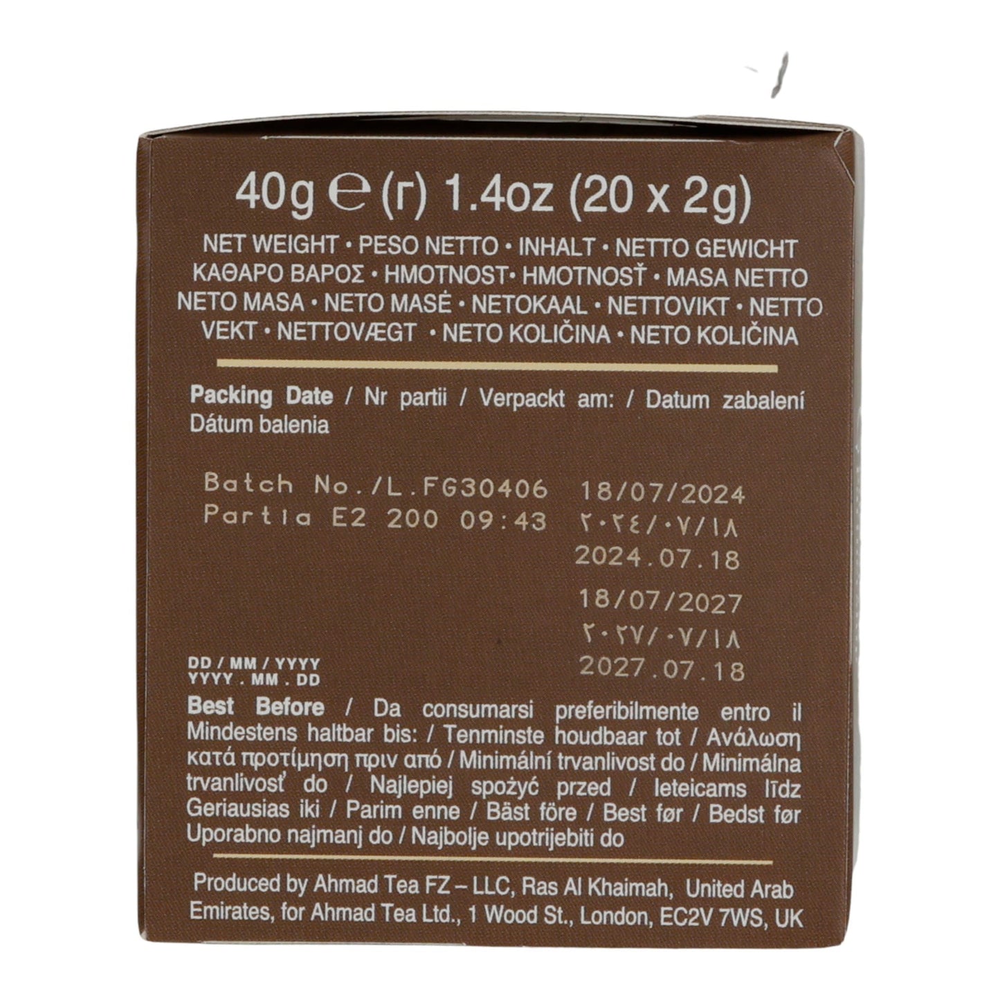 Schwarztee Ahmad Tea | Vanilla Tranquillity | Aromatisierter Schwarzer Tee mit echter Vanille | 20 Teebeutel AHMAD TEA