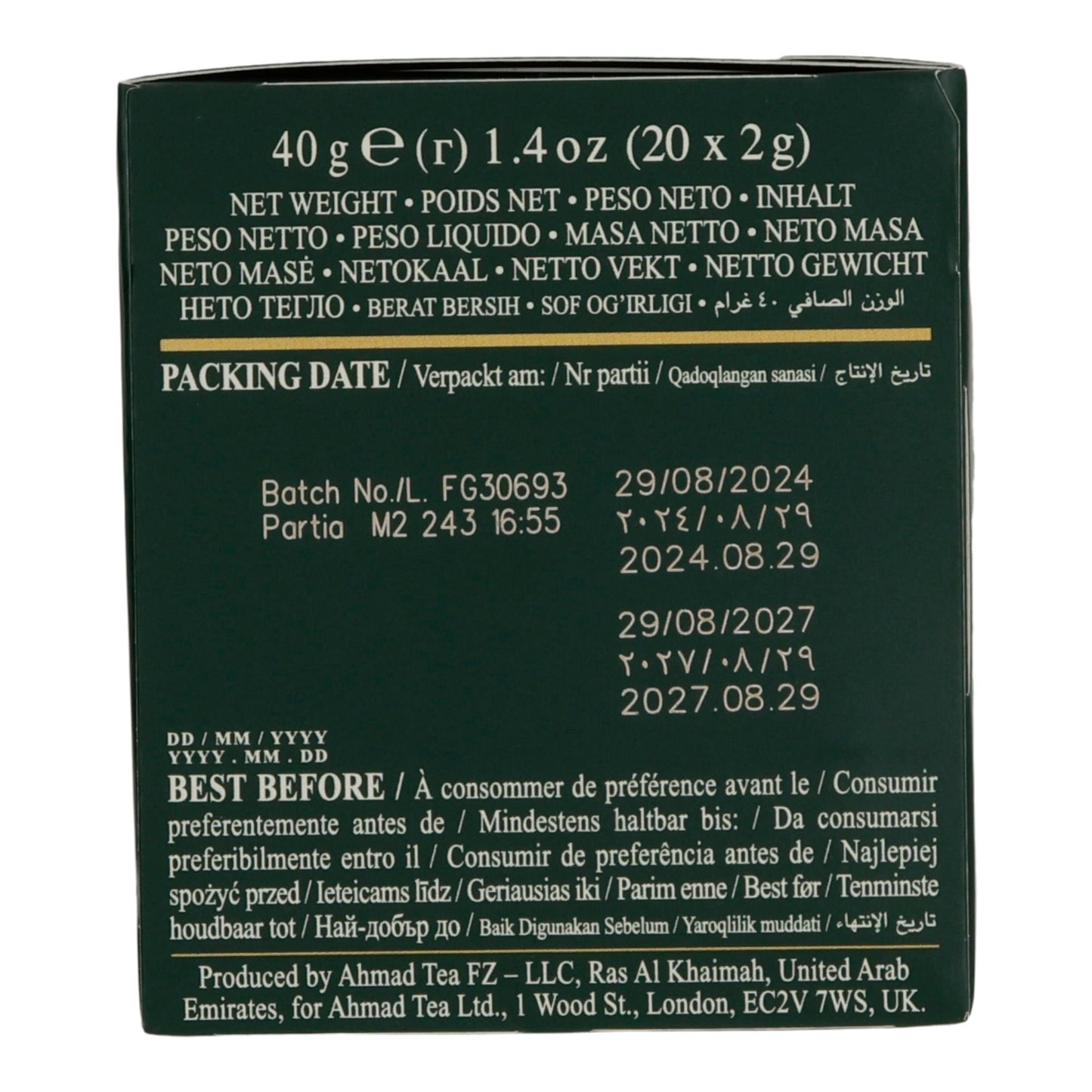 Schwarztee-Auswahl Ahmad Tea | Classic Tea Selection | 4 Sorten – 20 Teebeutel | English Breakfast, Darjeeling, Earl Grey, Tea No. 1