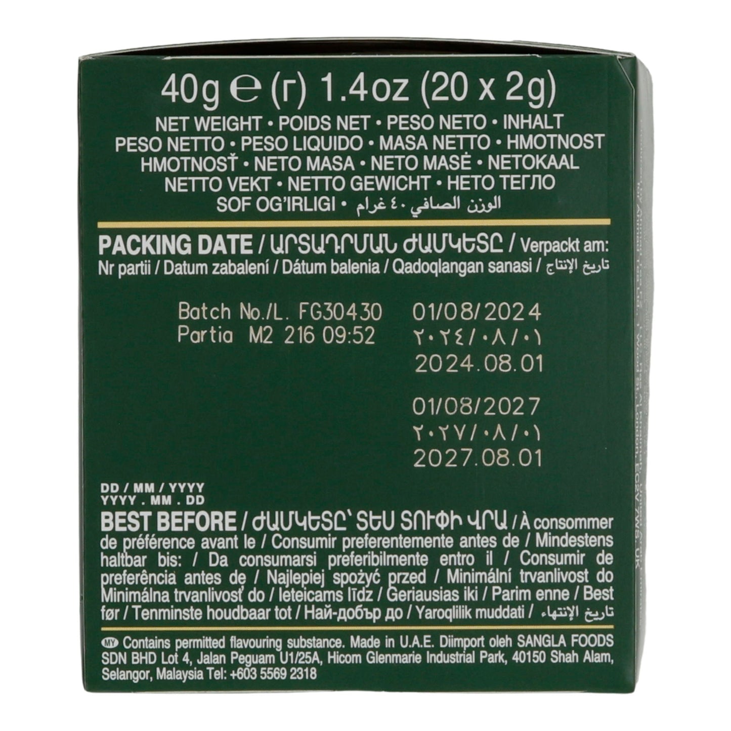 6x20 Aluminum Tea Bags Fruit Selection, Ahmad Tea