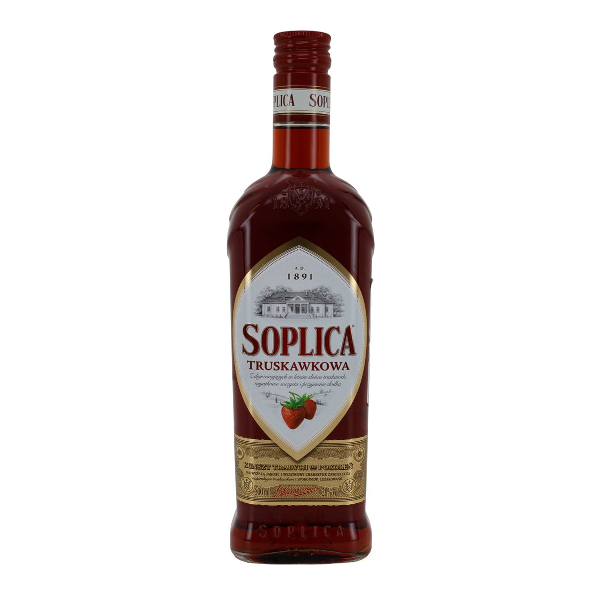 Soplica Truskawkowa | Erdbeerlikör | Fruchtig & mild | 28 % vol | 500 ml PL