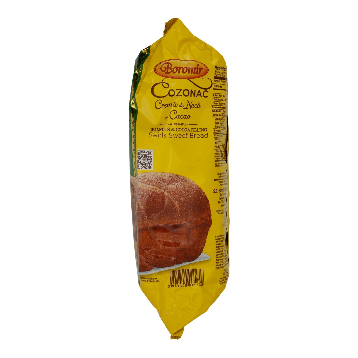 Süßes Brot Boromir | Cozonac Nuca și Cacao | Gefüllt mit Walnuss und Kakao | 450g BOROMIR