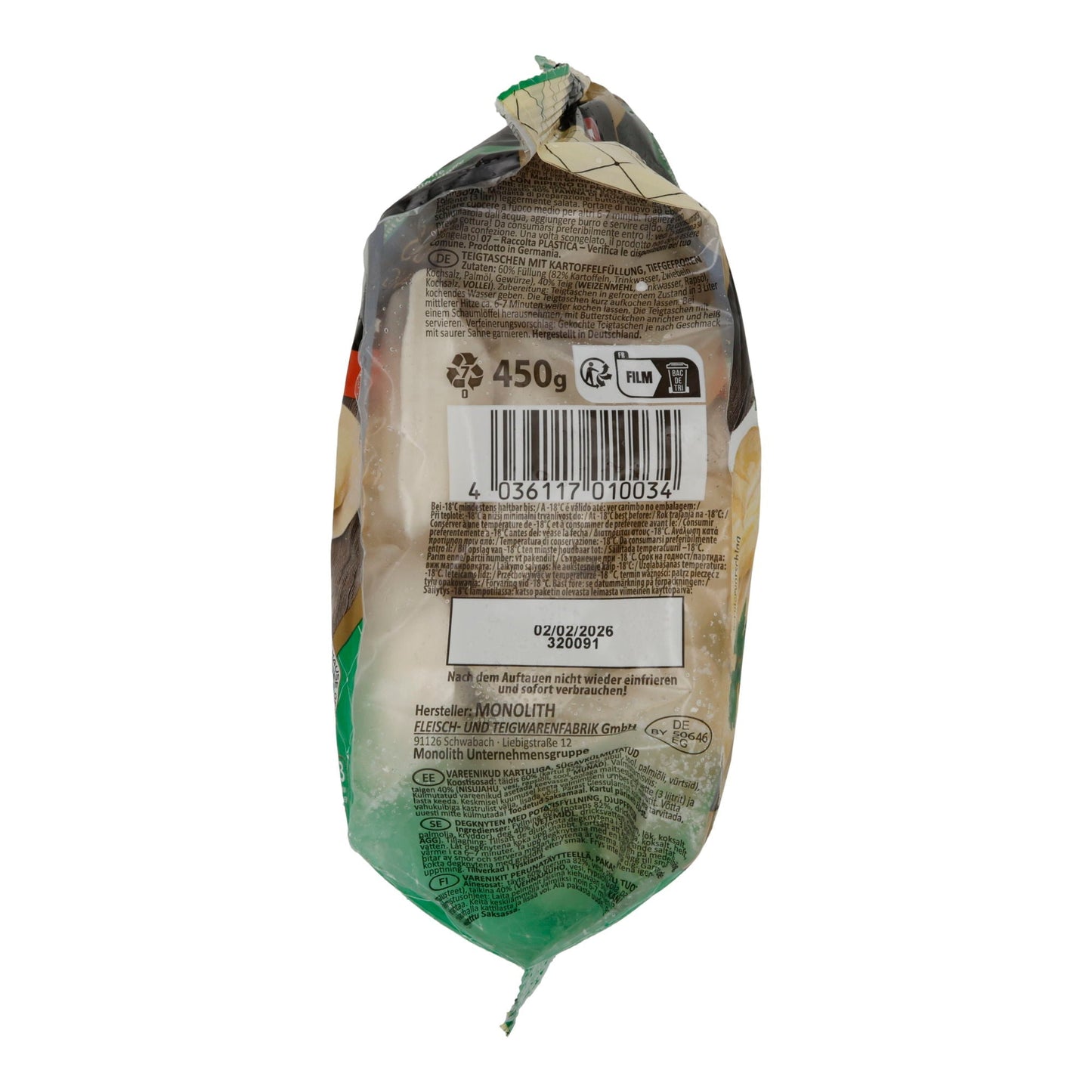 Teigtaschen Germes | Wareniki mit Quarkfüllung | Süß, vegetarisch, tiefgefroren | 450 g GERMES