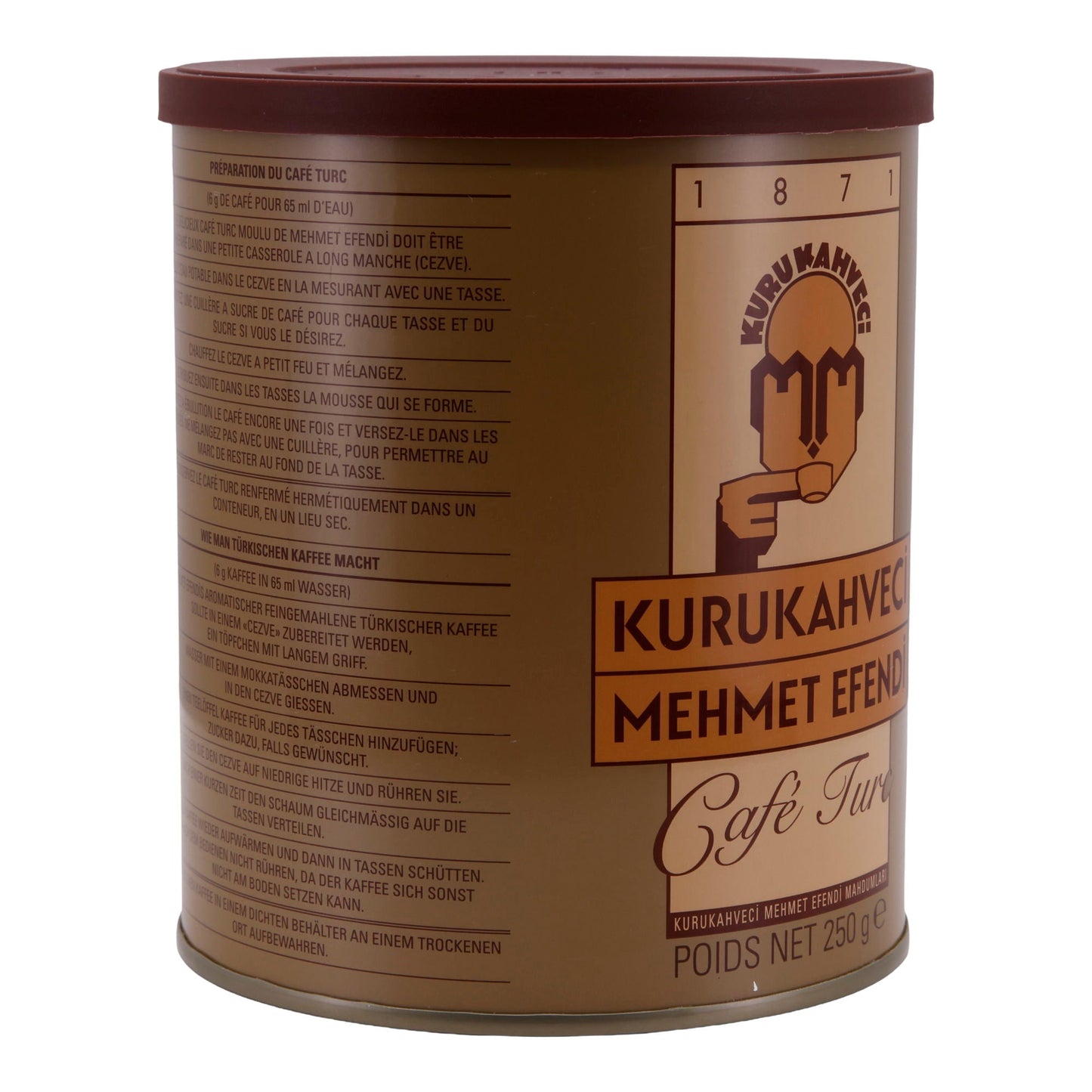 Türkischer Kaffee Kurukahveci Mehmet Efendi | Mokka | Traditionelle Qualität & intensives Aroma | 250 g Packung
