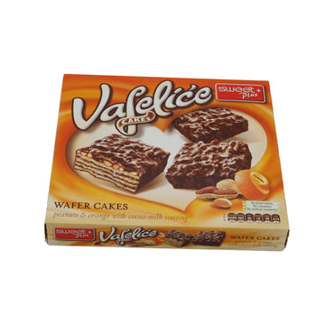 Wafer Cakes Vafelice | Erdnüsse und Orange | In Schokoladen-Milch-Beschichtung | 180 g SWEET PLUS