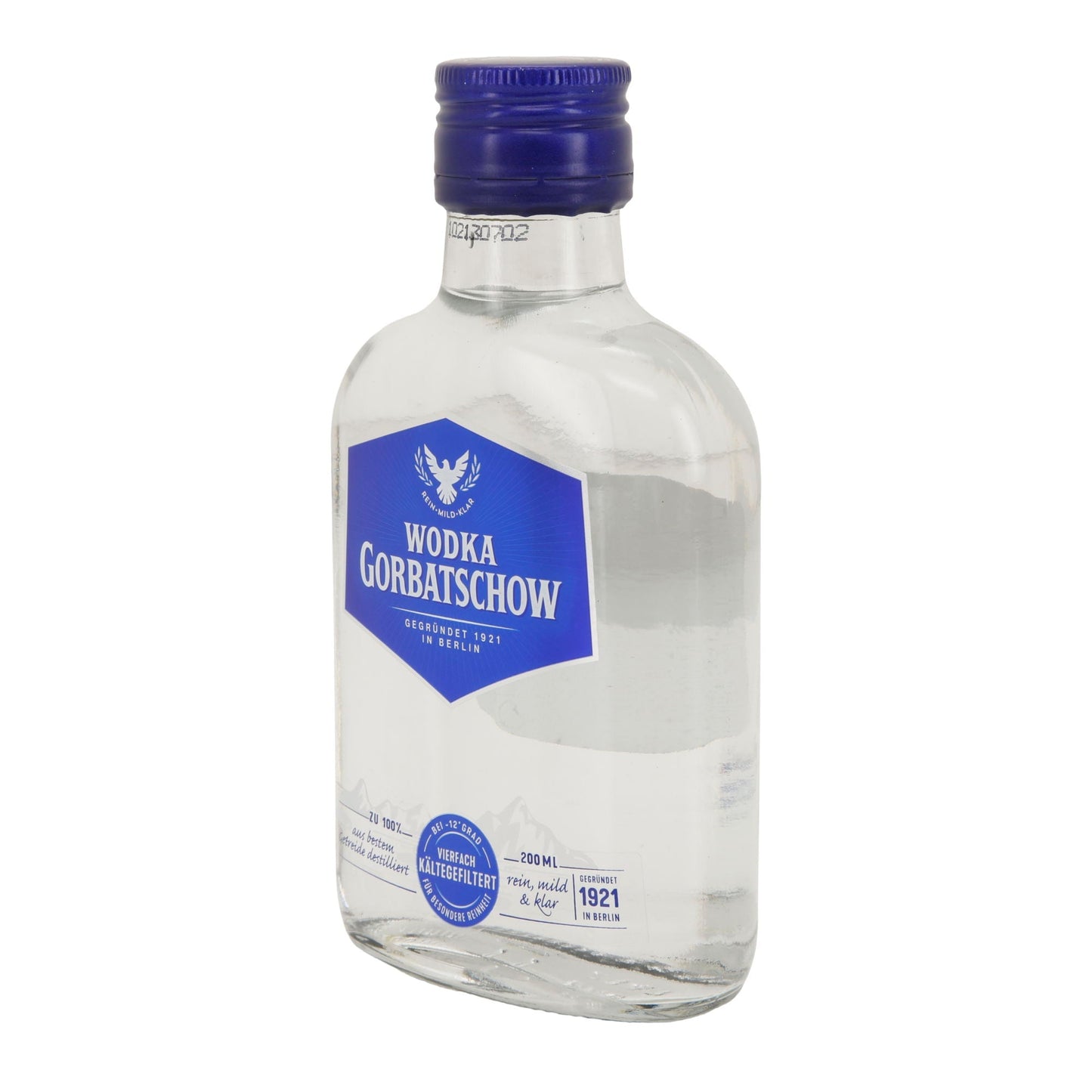 Wodka Gorbatschow | 37,5 % vol | Vierfach kältegefiltert | 0,2 l Flasche Wodka Gorbatschow