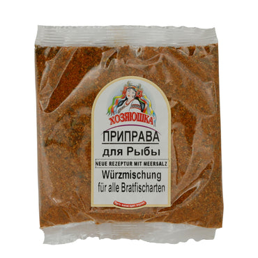 Würzmischung für Bratfisch | Gewürz | Aromatische Gewürzmischung mit Meersalz für Fischgerichte | 100 g Chozjajuschka