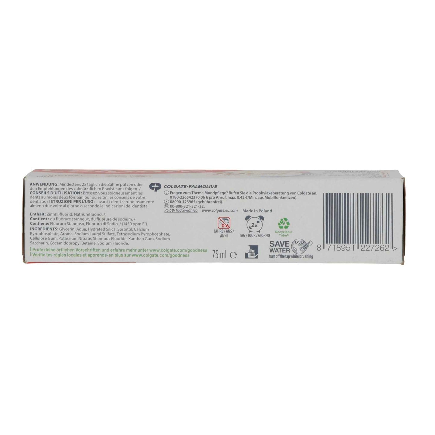 Zahnpasta Colgate Total Original | Zahnpflege | 24h antibakterieller Rundumschutz | 75 ml
